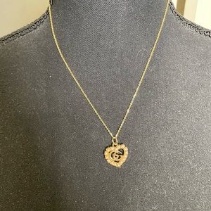 Upcycled Gucci Heart Necklace.